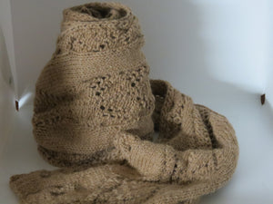 Hand-Knit Alpaca Scarf