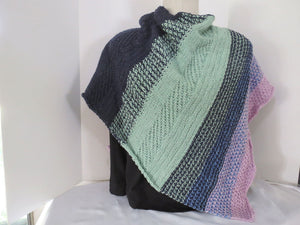 Hand-Knit Blended Shawl